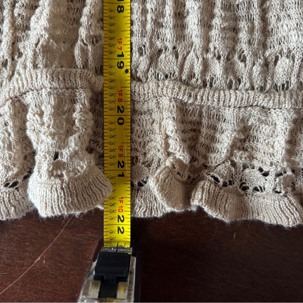 NATURAL LIFE Beige Knit Short-Sleeve Cardigan - Picture 7 of 8